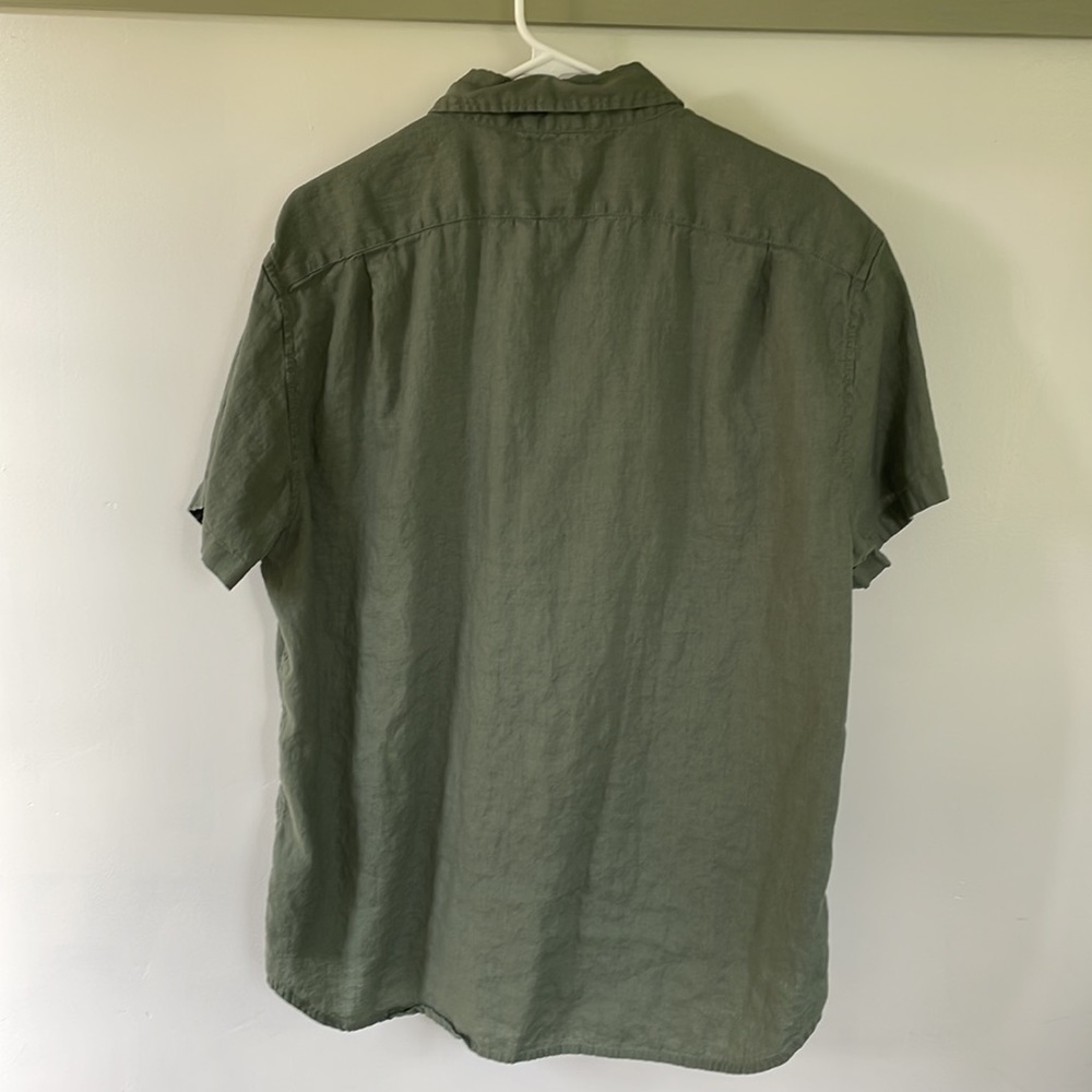 J Crew men’s short sleeve slim linen-cotton collared shirt - Picture 2 of 2